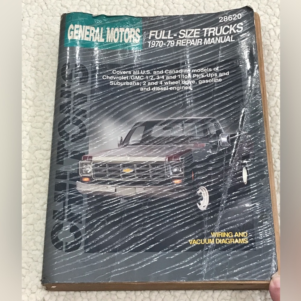 Chilton Repair Manual Book 28620 Chevrolet Pickups & Suburbans Gasoline Diesel